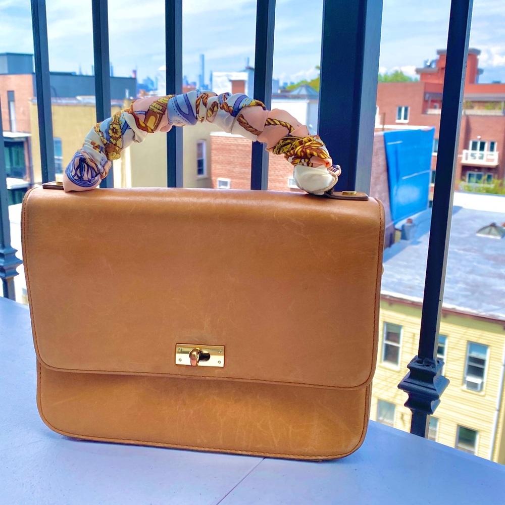 Tan Leather Messenger Bag J.CREW